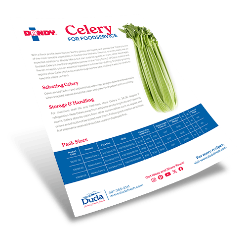Celery Foodservice Sell Sheet