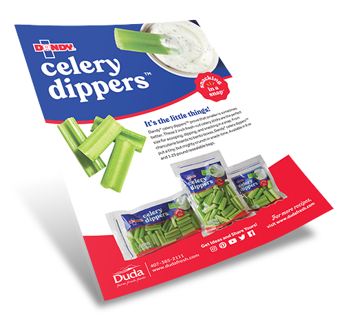 Celery Dippers Sell Sheet