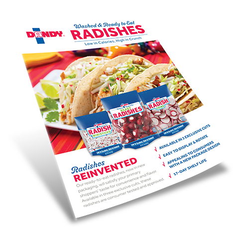 Fresh-Cut Ready-to-Eat Radishes Sell Sheet