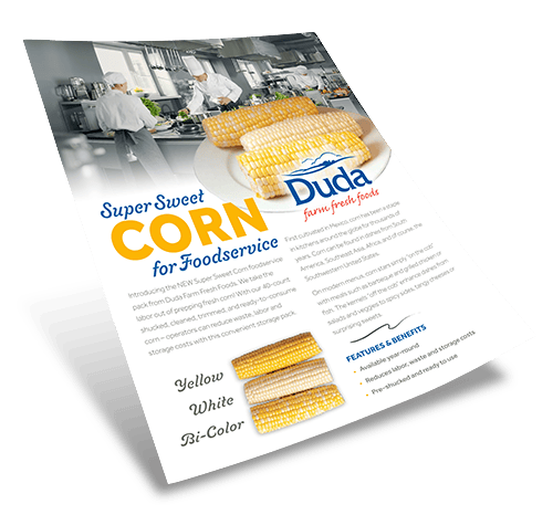 Sweet Corn for Foodservice Sell Sheet