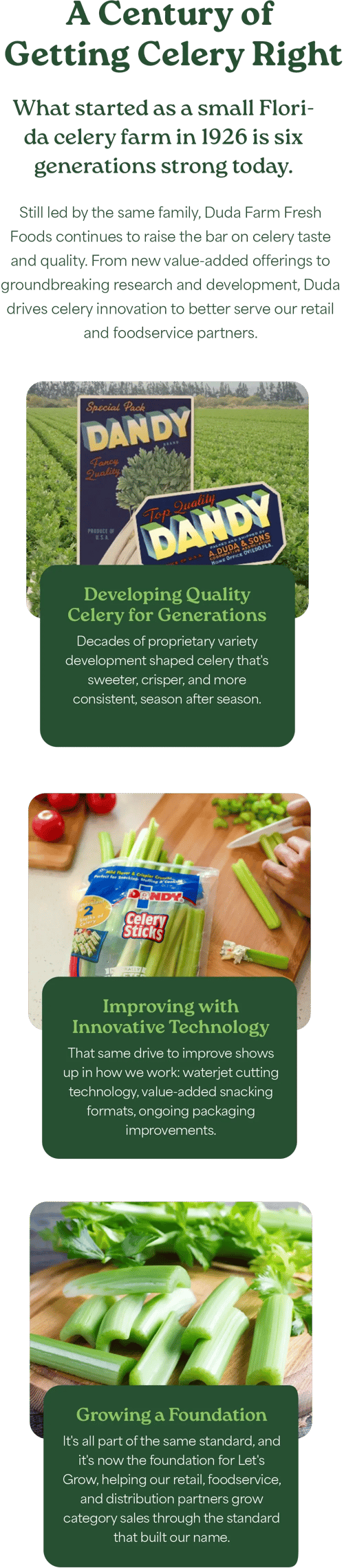 A Century of Getting Celery Right